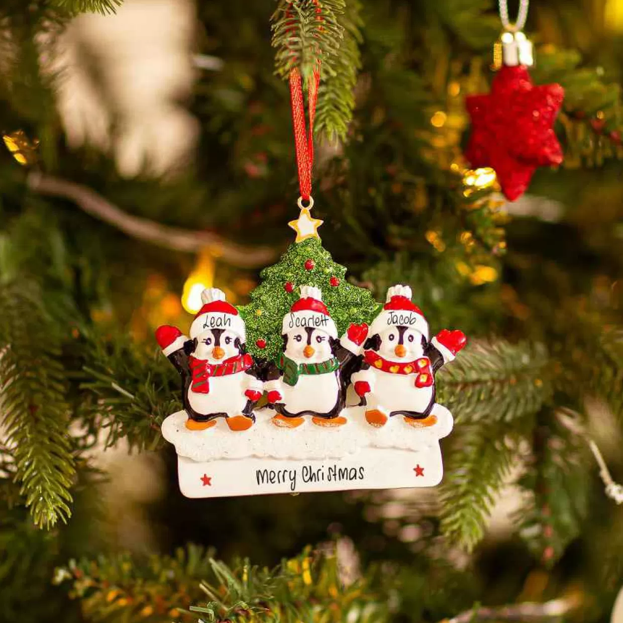 Christmas The Original 3 Penguins With Christmas Tree Clearance