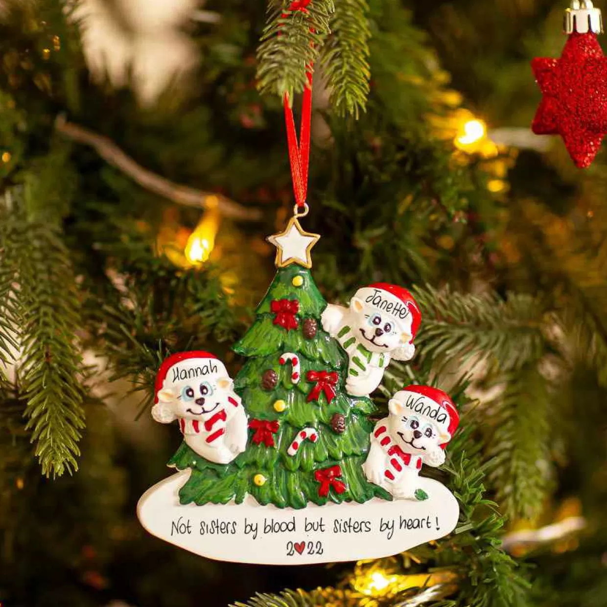 Christmas The Original 3 Polar Bears On The Christmas Tree New