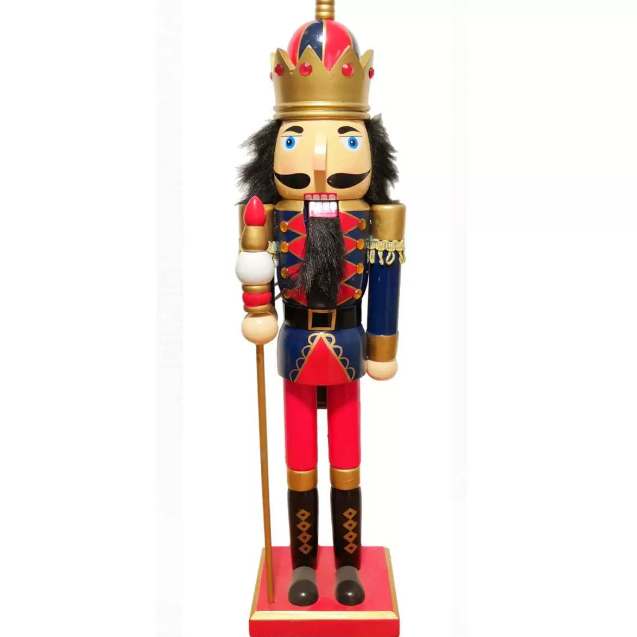 Christmas The Original Blue And Red Jacket King Nutcracker 30 Cm Flash Sale