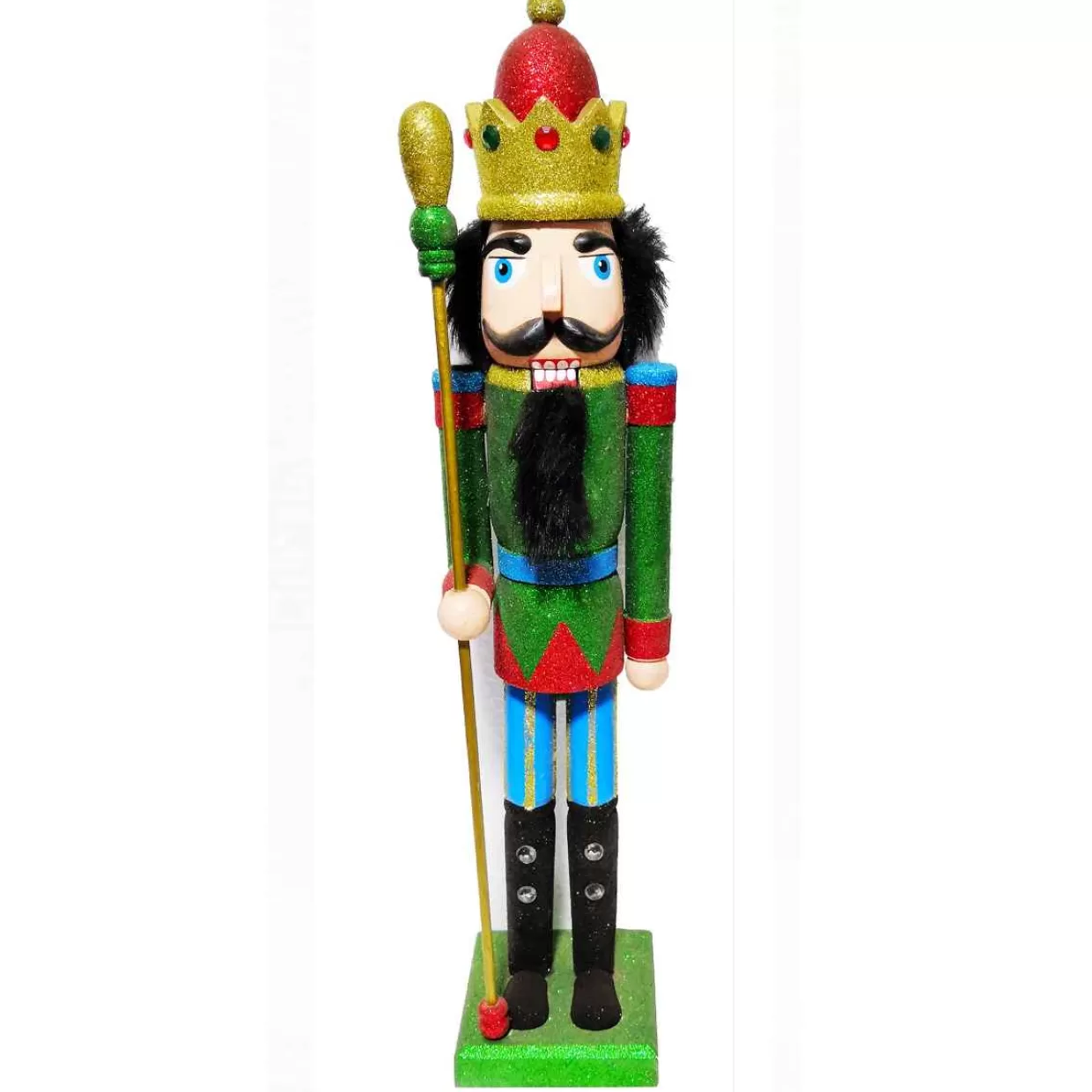 Christmas The Original Green And Light Blue King Nutcracker 40 Cm Shop